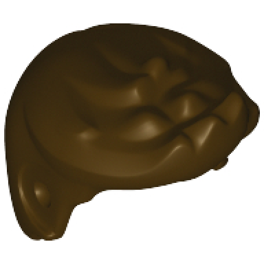 dark brown minifigure hair spiked front