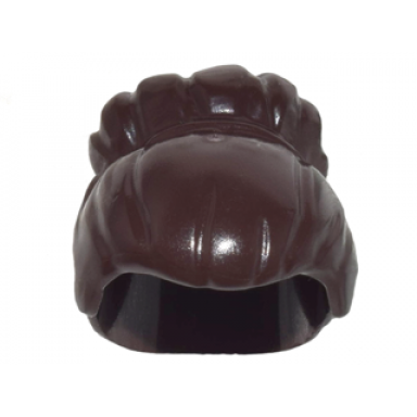 dark brown minifigure hair female with large high bun
