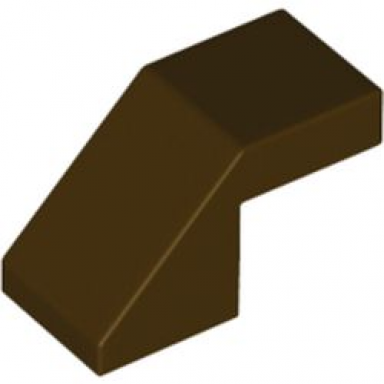 dark brown slope 45 2 x 1 with cutout without stud