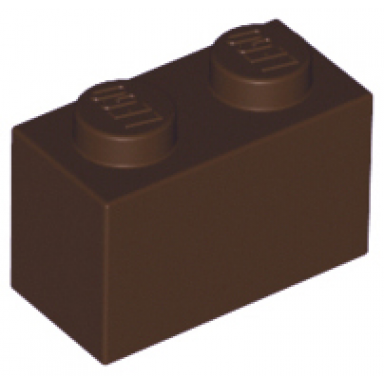 dark brown brick 1 x 2