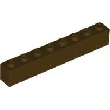 dark brown brick 1 x 8