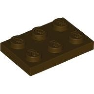 dark brown plate 2 x 3