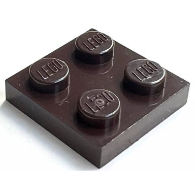 dark brown plate 2 x 2