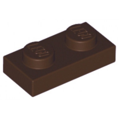 dark brown plate 1 x 2