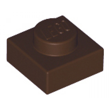 dark brown plate 1 x 1