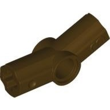 dark brown technic axle and pin connector angled 3 - 157.5 degrees