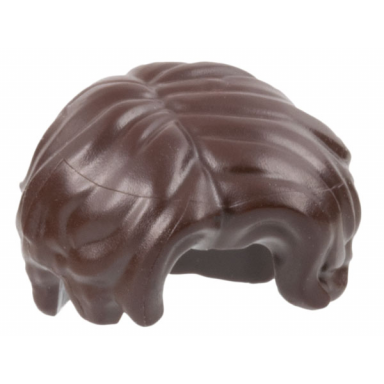 dark brown minifigure hair short wavy parted on right