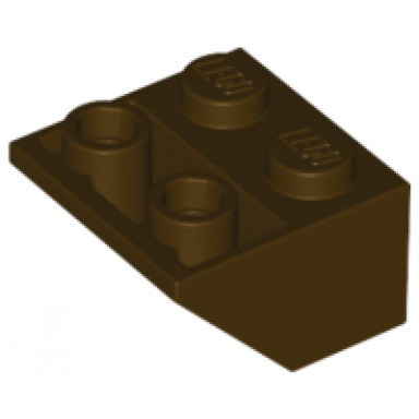 dark brown slope inverted 45 2 x 2 with flat bottom pin