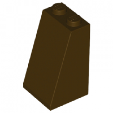 dark brown slope 75 2 x 2 x 3 - solid studs