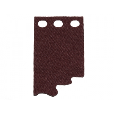 dark brown cloth curtain stepped with 3 holes - spongy stretchable fabric