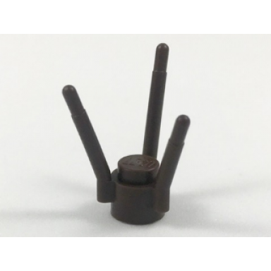 dark brown plant flower stem with stud and 3 stems