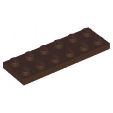 dark brown plate 2 x 6