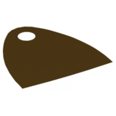 dark brown minifigure cape cloth short 30mm with straight bottom and single top hole juniors - spongy stretchable fabric