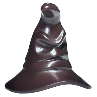 dark brown minifigure headgear hat wizard witch with face hp sorting hat