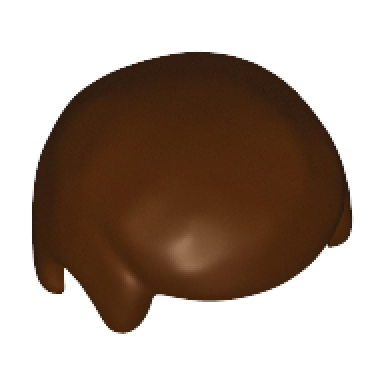 dark brown minifigure hair male smooth