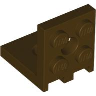 dark brown bracket 2 x 2 - 2 x 2 with 2 holes