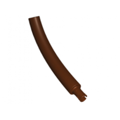 dark brown dinosaur tail neck middle section with bar hole and technic pin