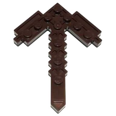 dark brown large figure weapon minecraft pickaxe