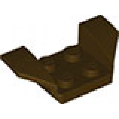 dark brown vehicle mudguard 2 x 4 with flared wings