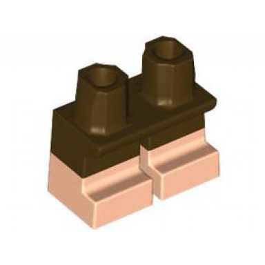 dark brown legs short with molded light nougat lower legs boots pattern