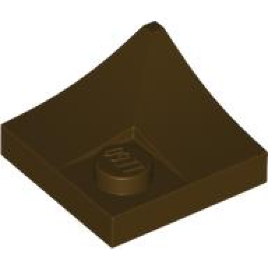 dark brown arch 2 x 2 inverted corner with recessed stud