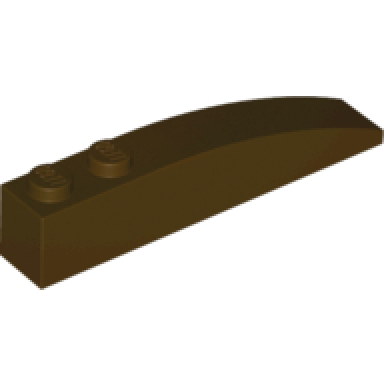 dark brown slope curved 6 x 1