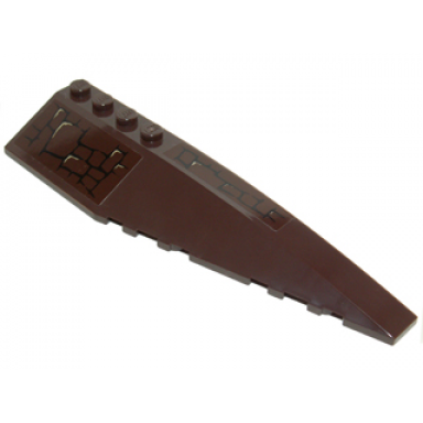 dark brown wedge 12 x 3 right with stones pattern stickers - set 70010