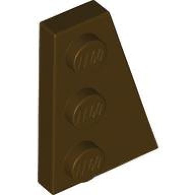 dark brown wedge plate 3 x 2 right