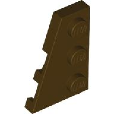 dark brown wedge plate 3 x 2 left
