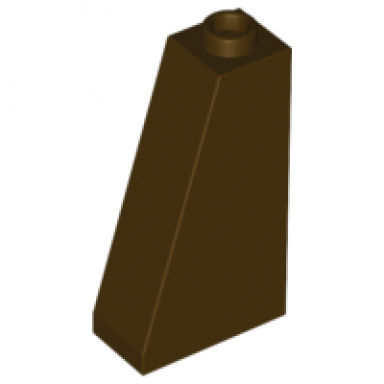 dark brown slope 75 2 x 1 x 3 - hollow stud