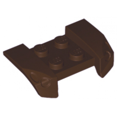 dark brown vehicle mudguard 2 x 4 with headlights overhang