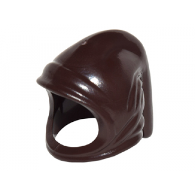 dark brown minifigure headgear hood farmers cowl