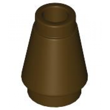 dark brown cone 1 x 1 with top groove