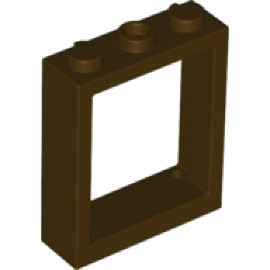 dark brown window 1 x 3 x 3 flat front