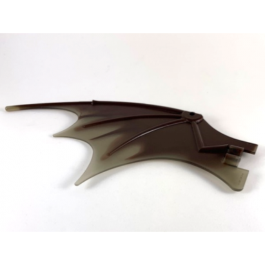 dark brown dragon wing 19 x 11 with marbled trans-brown trailing edge pattern