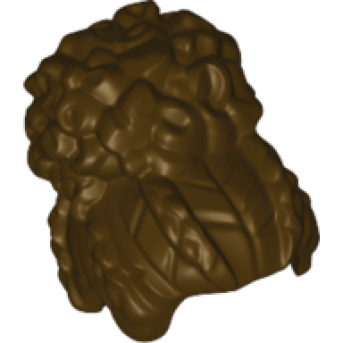 dark brown minifigure hair female coiled with large high bun