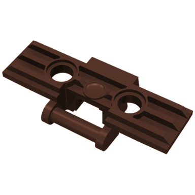 dark brown technic link tread wide with 2 pin holes