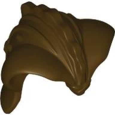 dark brown minifigure headgear helmet sw with large rounded sides neck protection crest rivets and ornaments