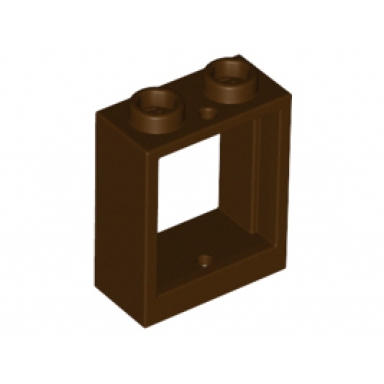 dark brown window 1 x 2 x 2 flat front