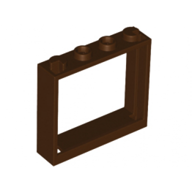 dark brown window 1 x 4 x 3 - no shutter tabs