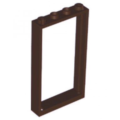 dark brown door frame 1 x 4 x 6 with 2 holes on top and bottom