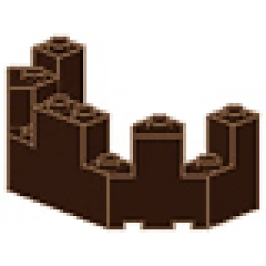 dark brown castle turret top 4 x 8 x 2 1 3