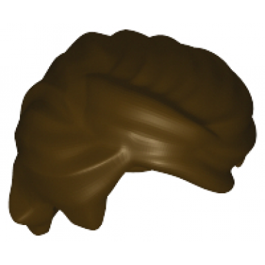 dark brown minifigure hair swept back tousled