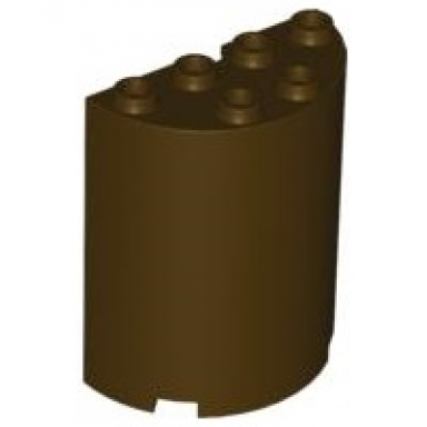dark brown cylinder half 2 x 4 x 4