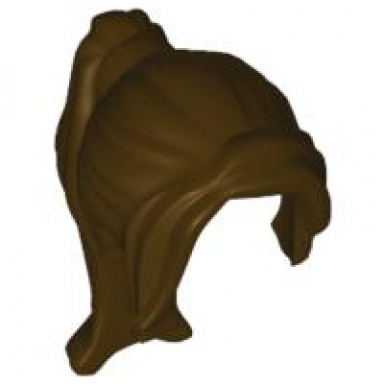 dark brown minifigure hair female ponytail long with side bangs