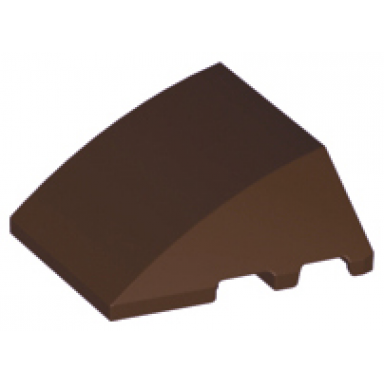 dark brown wedge 4 x 3 triple curved no studs