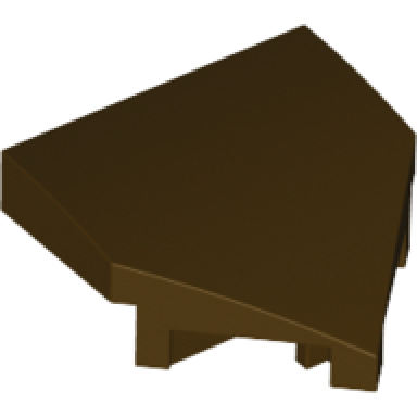 dark brown wedge 2 x 2 x 2 3 pointed