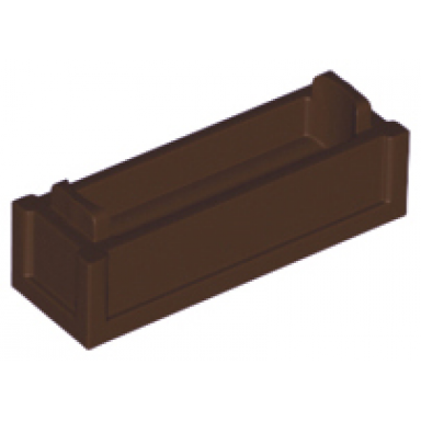 dark brown container box 1 x 3 x 2 3 - top opening