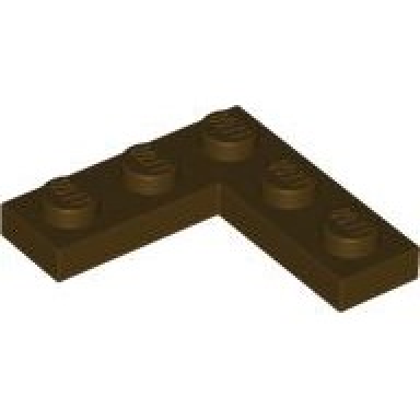 dark brown plate 3 x 3 corner
