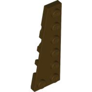dark brown wedge plate 6 x 2 left